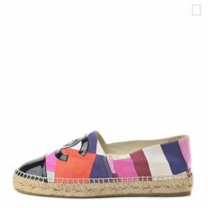 Authentic Multi Color Chanel Espadrilles Flats
